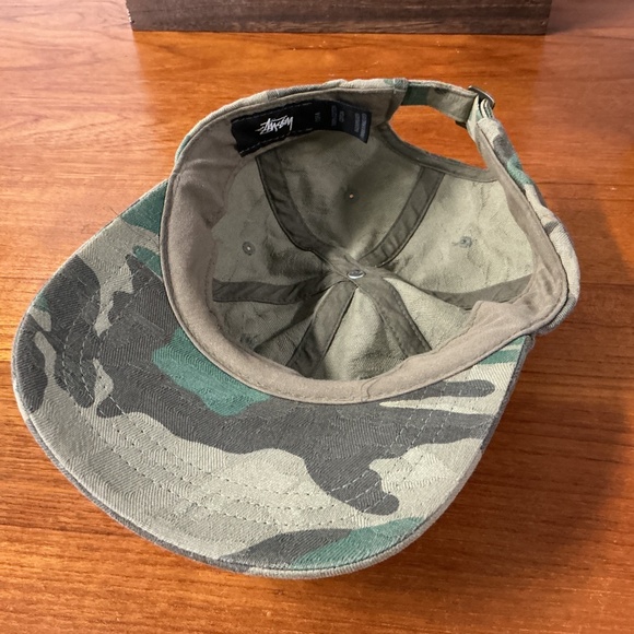 Stussy Camo Cotton Dad Strap Back Cap One Size - Picture 7 of 8